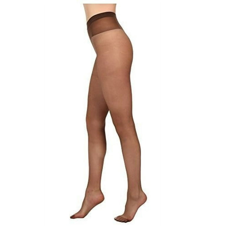 Calzitaly High Waist Tights Control Top Shaping Nylons, 20 Denier Pantyhose  (L, SOLEIL)