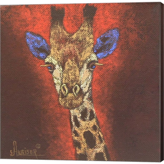Great Art Now Giraffe by Sharon Weiser, Canvas Wall Art, 12W x 12H