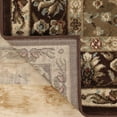thumbnail image 5 of Superior Palmyra Floral Classic Indoor Area Rug, Chocolate, 5' Round, 5 of 5