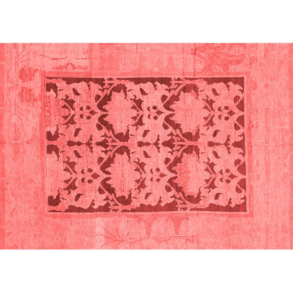 Ahgly Company Indoor Rectangle Oriental Red Traditional Area Rugs, 6' x 9'