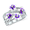 Blue, variant on Delicate Silver Zircon Rings for Women Elegant Beautiful Violet Flowers Enamel Multi-layer Finger Ring