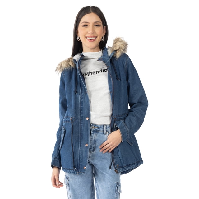 Chamarra Quarry Parka denim con Capucha Para Mujer
