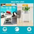 thumbnail image 6 of Nalone 2-Layer Outdoor Side Table, Outdoor Coffee Table HDPE Weather-Resistant Adirondack for Living Room Bedroom, Outdoor Side Table, Patio End Table Outside-White, 6 of 7