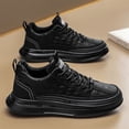 thumbnail image 4 of Men'S Slip-Resistant Skate Sneakers - Chunky Platform Shoes with Cushioned PVC Sole, -Slip Grip,Construction, Everyday - Lace-Up Closure, All-Terrain  Heavy-Duty Work Boots for Skateboarding, 4 of 8