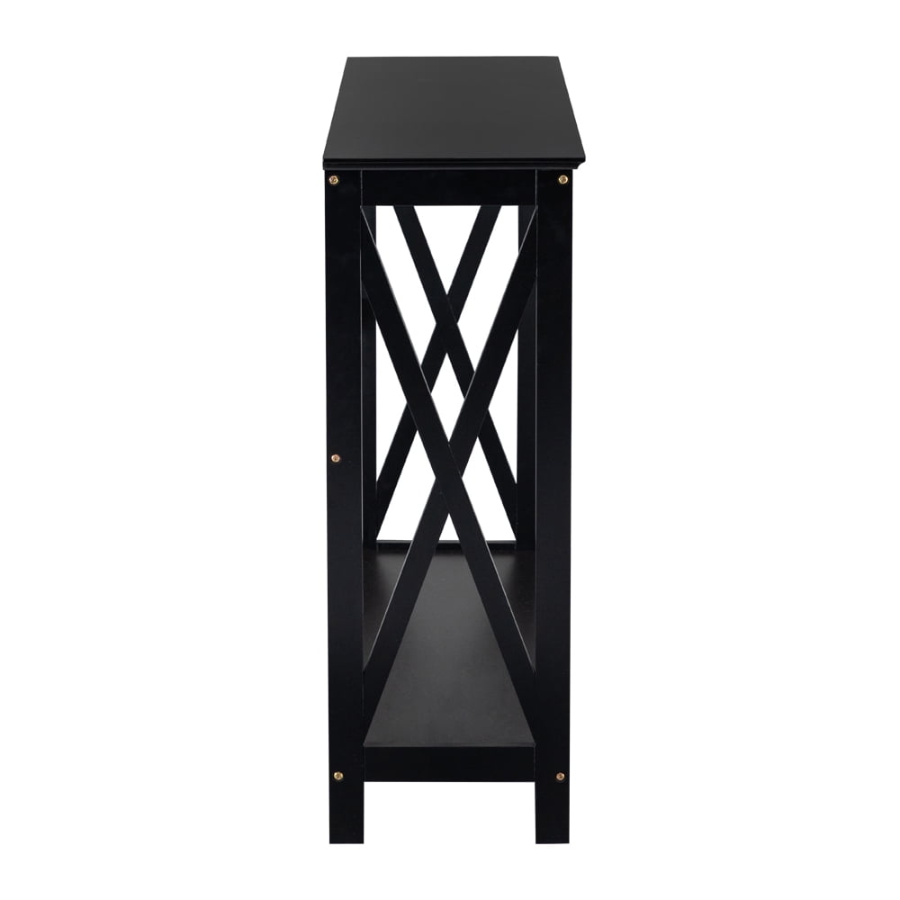 Lowestbest Console Table for Entryway, Side Cross Porch Table, Black Lowestbest Console Table for Entryway, Side Cross Porch Table, Black