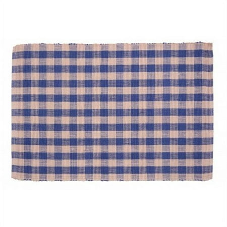 

Mr. MJs Trading AG-01250S-4 19 in. Ribbed Placemats Navy Check - Set of 4