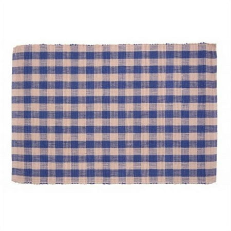 

Mr. MJs Trading AG-01250S-4 19 in. Ribbed Placemats Navy Check - Set of 4