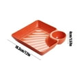 thumbnail image 3 of Chip Dip Serving Platter Set, Plastic Dumpling Plates with Sauce Compartment, Small Dip Tray for Appetizer, Taco Salsa, Fruit, Charcuterie, Square Serving Dish Sushi Plates, 3 of 3