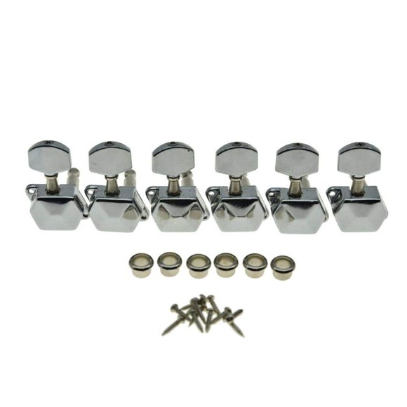 Teclas de afinación de guitarra KAISH 6 en línea semicerradas para guitarra eléctrica