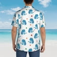 thumbnail image 6 of Balery Cartoon Poodle Dog Print Men's Hawaiian Shirts Short Sleeve Beach Shirt Relaxed Fit Vacation Button Down Shirts-, 6 of 9
