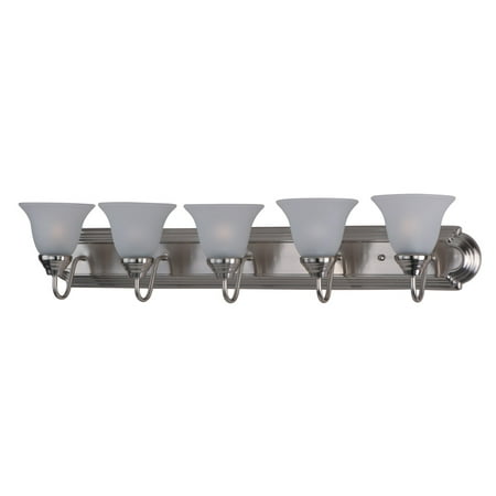 Bathroom Vanity 5 Light Bulb Fixture With Satin Nickel ...