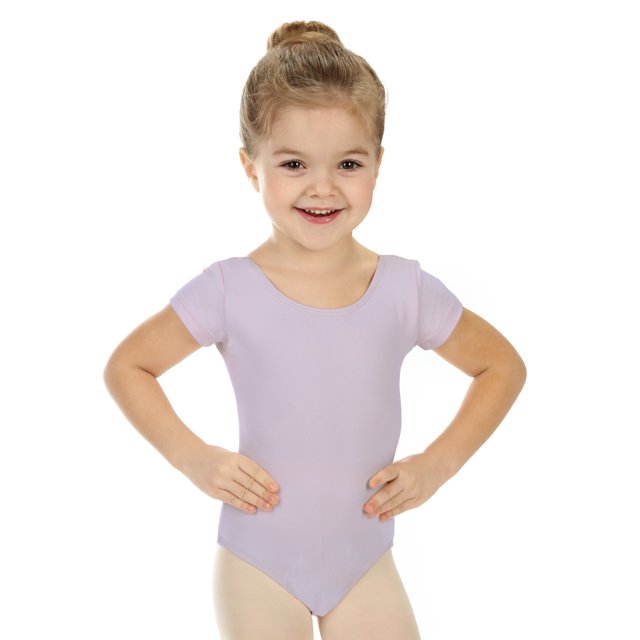Elowel Justaucorps à Manches Courtes pour Filles Team Basics Lavande Taille-10-12