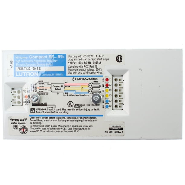 Lutron FDBT4321202S HiLume CompactSE Electronic Flourescent