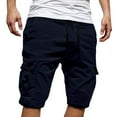 thumbnail image 1 of Pantalones cortos informales de verano para hombre - Diseño ligero con 4 bolsillos - Cintura con cordón - Poliéster/spandex, M-XXXL, 1 of 6