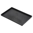 thumbnail image 1 of Unique Bargains 12x8' Fast Food Tray, Plastic Reusable Multi-Purpose Rectangle Serving Tray Mosaic Texture Black, 1 of 5