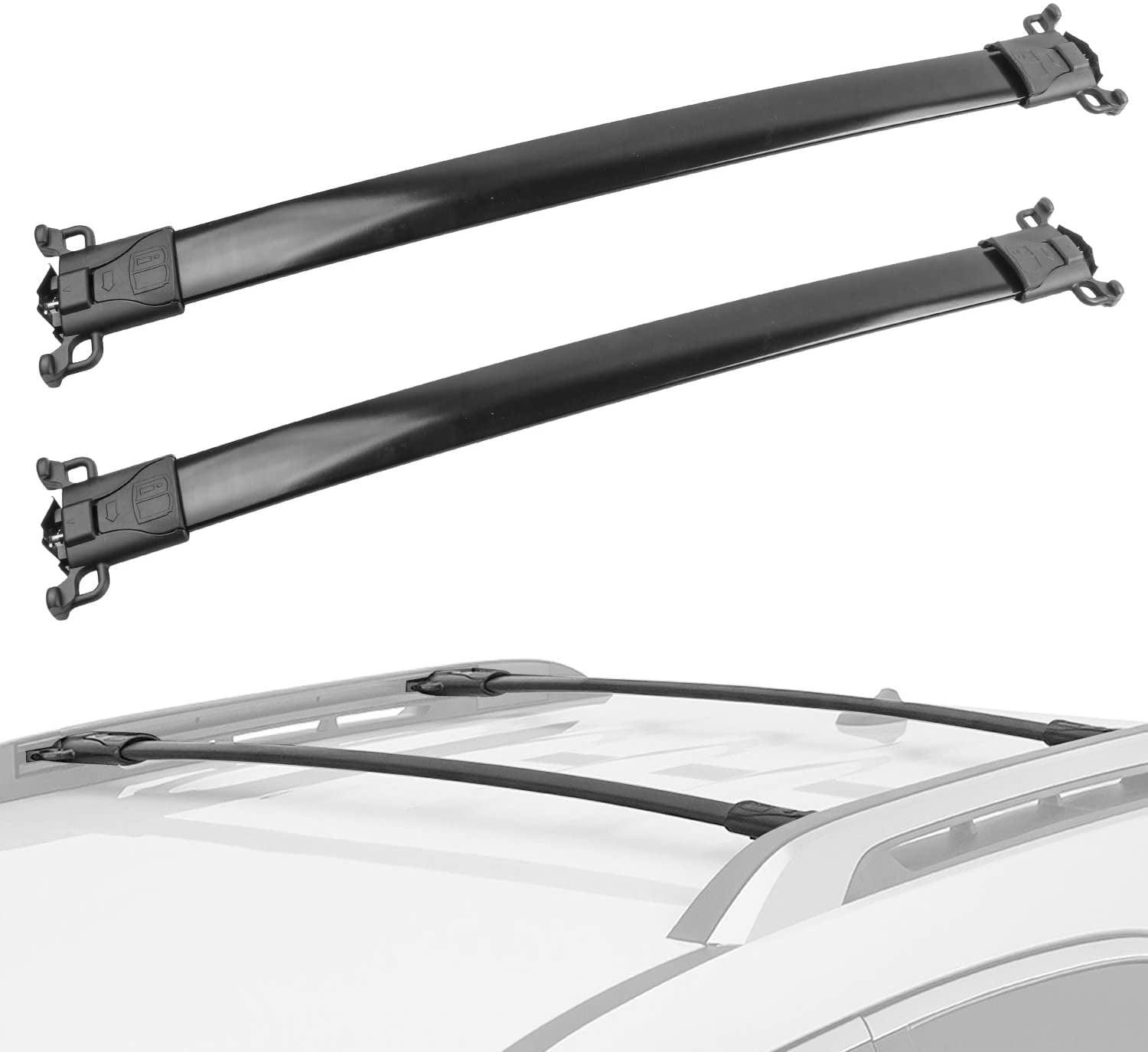 Roof Rack Cross Bar Rail Compatible for Chevy Equinox/GMC Terrain 2010