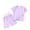 Purple, variant on YunPes Toddler Kids Solid Loungewear Sets Crewneck Short Sleeve Tees High Waist Elastic Shorts Sets Summer Casual 2PC Outfits