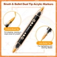 thumbnail image 3 of SUNEE 18 Colors Acrylic Paint Markers, Dual Tip with Bullet and Brush Tip Paint Pens with Automatic Ink Control System, Coloring Markers for Rock, Wood, Canvas, Glass DIY Crafts Art Supplies Kit, 3 of 7