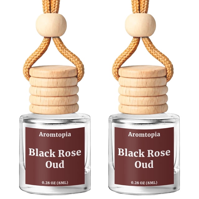 Ambientador para coche Aromtopia Black Rose & Oud, 2 unidades
