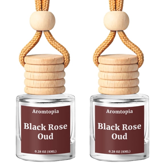 Ambientador para coche Aromtopia Black Rose & Oud, 2 unidades