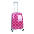 thumbnail image 4 of CRCKT Kids Girl 21" Checker Hardside Carry-on Luggage With 360 Spinner Wheels - Carmine Rose, Hot Pink Check, 4 of 10