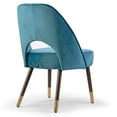 thumbnail image 6 of Set of 2 Alora Retro Modern Caramel Brown Arm Chair with Black Steel Legs, 6 of 9
