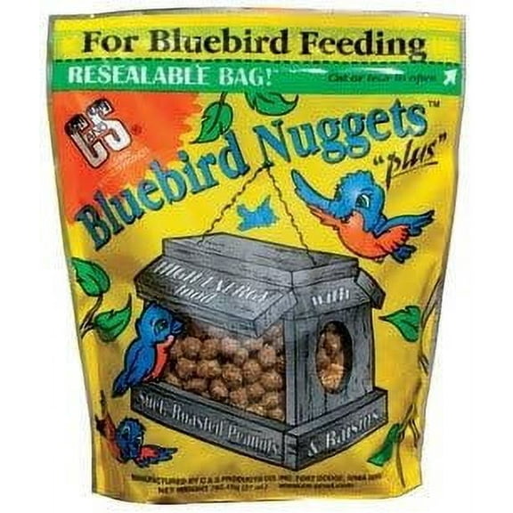 C and S C & S Products Blue Bird Nuggets Plus Beef Suet,Corn,Peanuts,Raisins 27 Oz