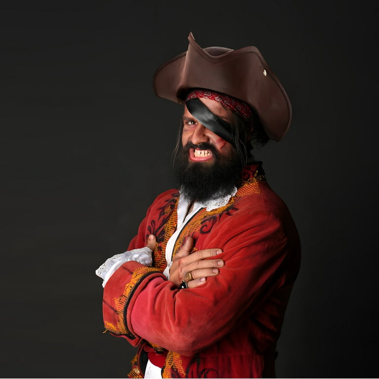 Nicky Bigs Novelties Adult Distressed Brown Pirate Tricorn Hat