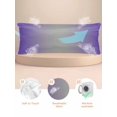 thumbnail image 2 of Purple Grey Ombre Pillow Cases Body Size, Smooth Satin Pillowcase for Hair and Skin, Modern Gradient Abstract Art Decorative Cooling Bed Pillow Covers with Zipper, 20x54 Inches, 2 of 5