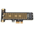 thumbnail image 1 of PCI Express Riser Card, Desktop Fit Full Height Baffle Black Colour PCB Material Aluminum Heat Transfer Design NVMe M.2 To PCIE X1 Riser Card  For  For Win, 1 of 8