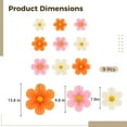 thumbnail image 2 of 9 Pcs Paper Flower Decorations – 3 Sizes (7.9", 9.8", 13.8") Paper Fans, Hanging Flower Wall Decor for Birthday, Wedding & Home Party, Multicolor 3D Design, 2 of 5