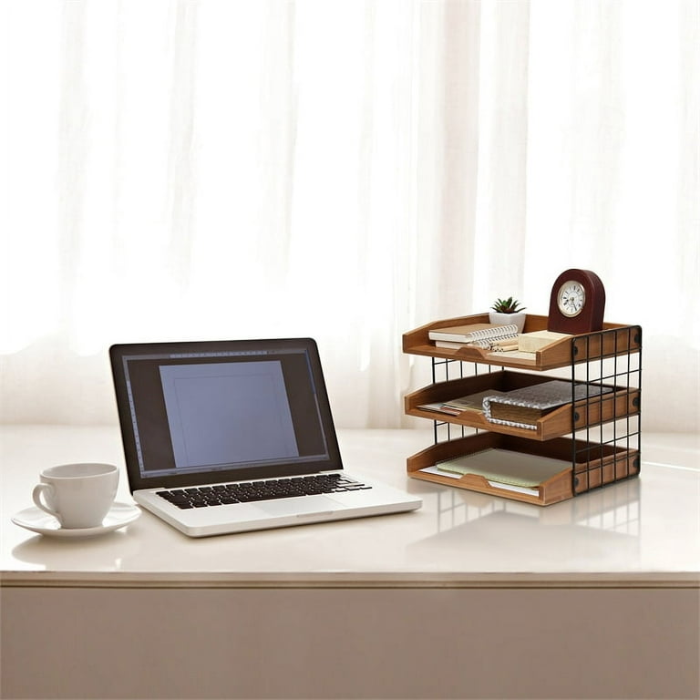 Elegant Designs Wood 14 Compartment Desktop Organizer Set, Pack of 1, Brown