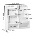thumbnail image 7 of Miniyam Kids Bookshelf and Toy Storage Organizer, Children’s Bookcase with Front-Facing Book Display Shelves and Open Storage Compartments, White, 7 of 7