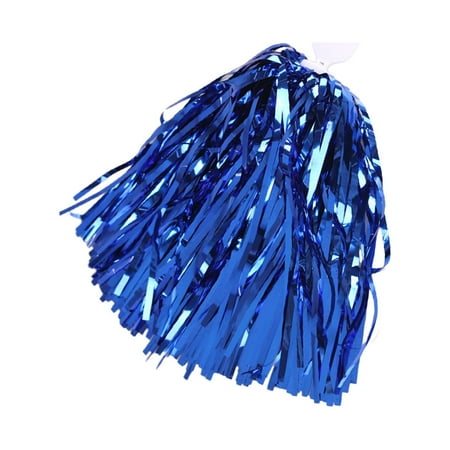 

2PCS Cheerleading Handheld Color Flower Sports Activities Performance Cheering Supplies Fan Shaped High Density Color Strips Handle Design Off