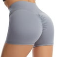 thumbnail image 2 of Gibobby Falda Shorts Mujer Pantalones deportivos de cintura alta para mujer, pantalón liso, a la moda(Gris, M), 2 of 3