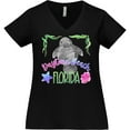 thumbnail image 3 of Inktastic Daytona Beach Florida Cute Swimming Manatee Women's Plus Size V-Neck T-Shirt, 3 of 5