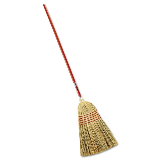 Rubbermaid Commercial Standard CornFill Broom, 38" Handle, Red
