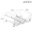 thumbnail image 4 of mDesign Plastic Free-Standing Stackable 3 Bottle Storage Rack, 4 Pack, Clear, 4 of 9