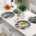 thumbnail image 6 of Ryvnso Zebra Black and White Round Plate Mats Dining Table Placemat Set of 4 for Holiday Decoration, 6 of 7