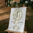 thumbnail image 4 of Customized Wedding Party Welcome Sign Glossy Backing 3D UV Print Text 20*32", 4 of 6