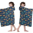 thumbnail image 4 of Cartoon Construction Vehicles Cones Hooded Bath Towel，50"x30" for Ages 3 To 12 Kids, Quick Dry Lightweight Soft Microfiber Hood Beach Towel Cover Up for Kids, 4 of 7