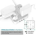 thumbnail image 2 of Power Strip with USB Ports, TESSAN Mountable Flat Plug Extension Cord with 4 Widely Spaced Outlets, 3 USB Charger 5 FT Power Cord, Compact Size Charging Station for Travel, Cruise Ship Essentials, 2 of 7