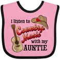 thumbnail image 3 of Inktastic I Listen to Country Music with My Auntie Guitar and Hat Boys or Girls Baby Bib, 3 of 4