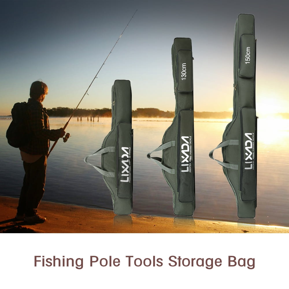 Fishing Bag Portable Folding Fishing Rod Reel Bag Tool Case 100cm/130cm/150cm