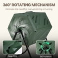 thumbnail image 6 of Werph Updated 43-Gallon Dual-Chamber Compost Bin, Fast Assembly Outdoor Composter Tumbler, Rotating Batch Composter Bin with Gloves for Garden, Kitchen, and Yard, 6 of 8