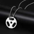 thumbnail image 2 of Men Women's Dumbbell Pendant Necklace Stainless Steel Couples Barbell Pendant Fitness Gym Sports Dumbbell Weight Lifters Barbell Chain Jewelry, 2 of 5