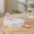 thumbnail image 4 of Pastillero portátil de 7 lados, cajita planificadora de medicinas (contenedor de viaje semanal de siete días), organizador de cajas con soporte para vitaminas, 2 uds., 4 of 5
