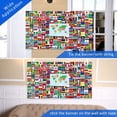 thumbnail image 3 of Bandera del mundo, banderas internacionales, banderas de países, fondo de bandera, decoración con ojales de latón | MAZE, 3 of 5