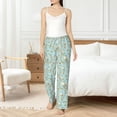 thumbnail image 5 of Uemuo Cute Honeybees Pattern Women's Wide Leg Palazzo Lounge Pants with Pockets Light Weight Loose Comfy Casual Pajama Pants-Large, 5 of 9