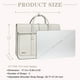 thumbnail image 3 of Bolsa para portátil MOSISO de piel sintética de 15 a 15,6 pulgadas para mujer, color beige, 3 of 7